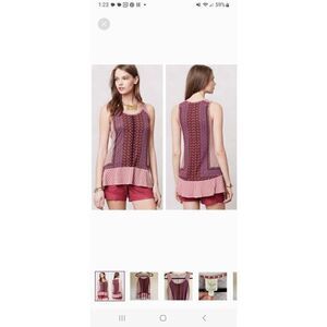 ANTHROPOLGIE WESTON WEAR SLEEVELESS BOHO TOP MEDIUM/LARGE